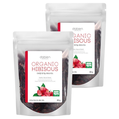 다비앙 유기농 히비스커스차 리필, 80g, 2개, 1개입