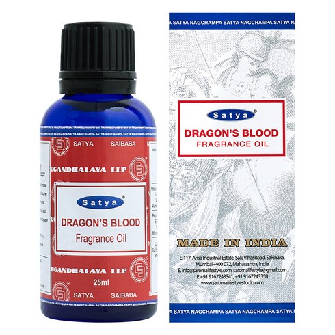 나그참파코리아 인센스 향 아로마오일, 1개, 25ml, 드래곤블러드