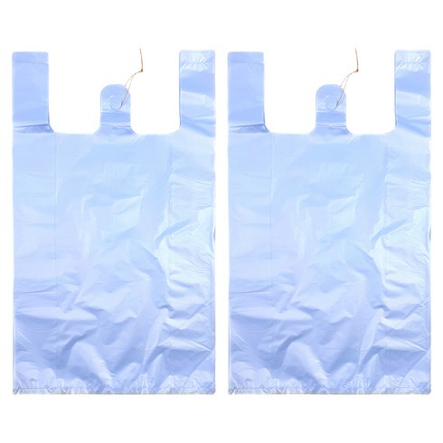 월드크린 손잡이 비닐봉투 하늘, 40L, 200개
