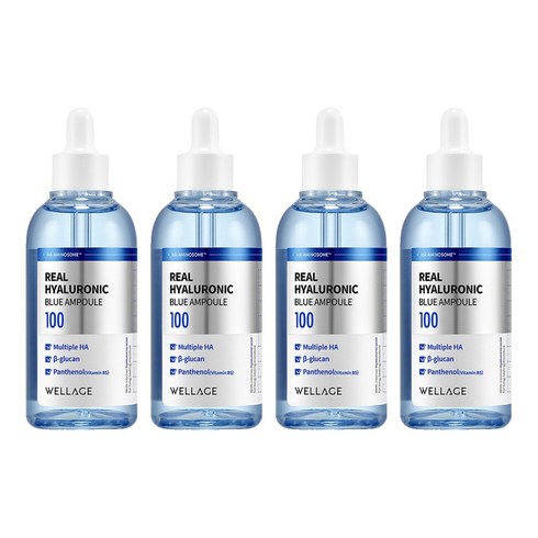 웰라쥬 리얼 히알루로닉 블루 앰플, 100ml, 4개