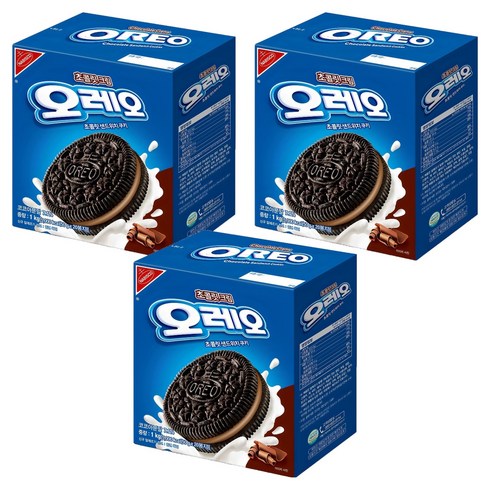 오레오 초콜릿 크림 초콜릿 샌드위치 쿠키, 1kg, 3개