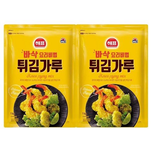 해표 튀김가루, 1kg, 2개