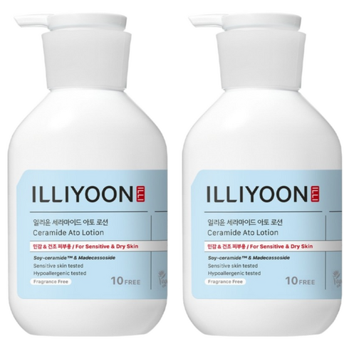 일리윤 세라마이드 아토 로션 무향, 350ml, 2개
