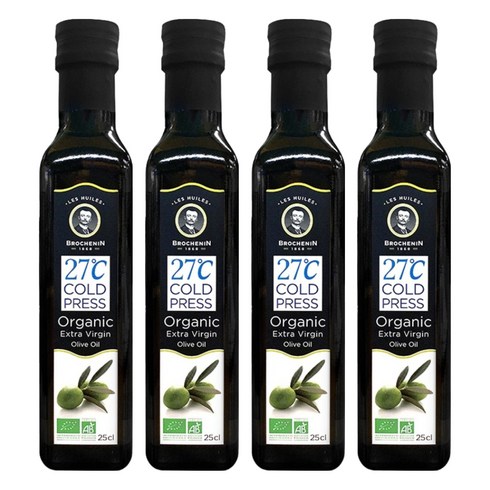 브로슈낭 유기농 엑스트라 버진 올리브유, 250ml, 4개