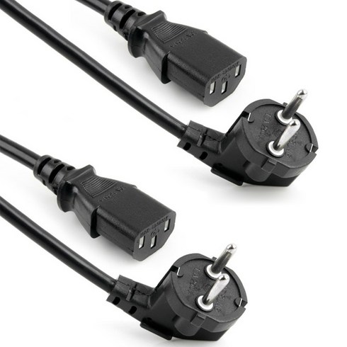 애니포트 국산 AC코드 220V 10A 0.75SQ 파워케이블, 2개, 1.5m