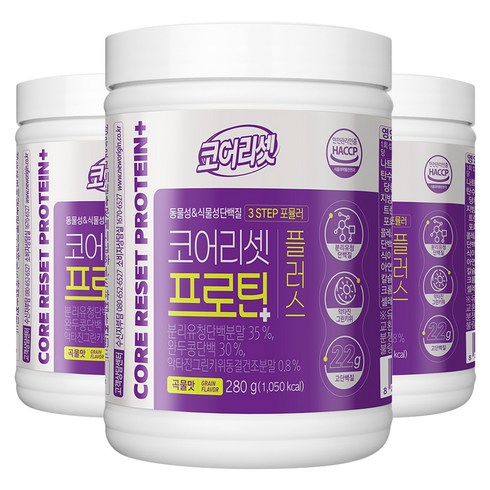 유한건강생활 코어리셋 프로틴 플러스 곡물맛, 280g, 3개