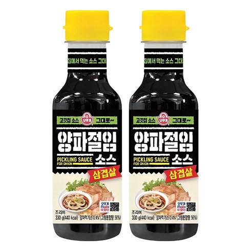 오뚜기 삼겹살 양파절임소스, 330g, 2개