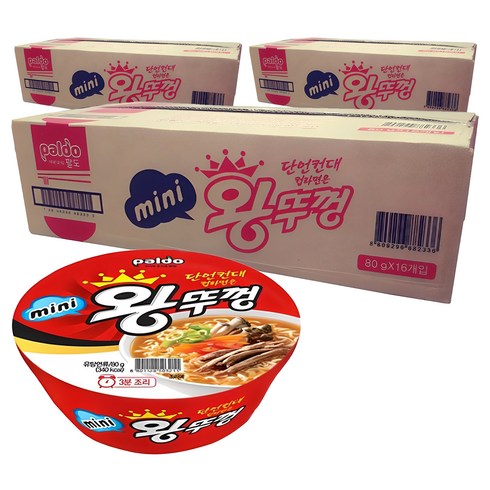 왕뚜껑 미니 컵라면 80g, 48개