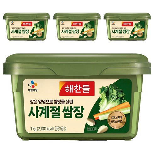 해찬들 사계절 쌈장, 1kg, 4개