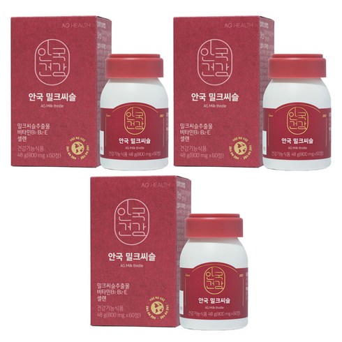 안국건강 안국 밀크씨슬, 60정, 3개