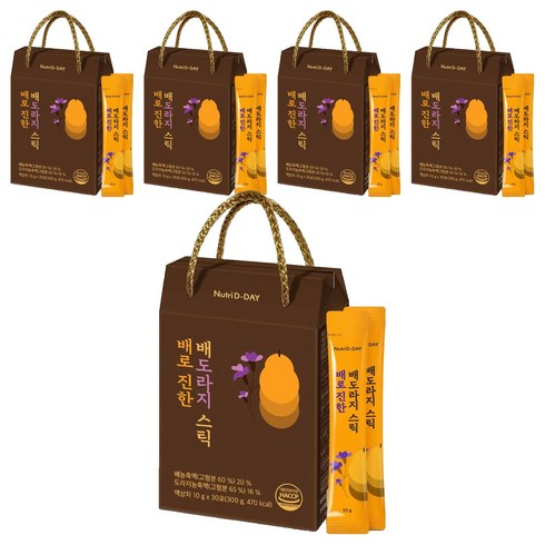 뉴트리디데이 배로 진한 배도라지 스틱 30p, 300g, 5개