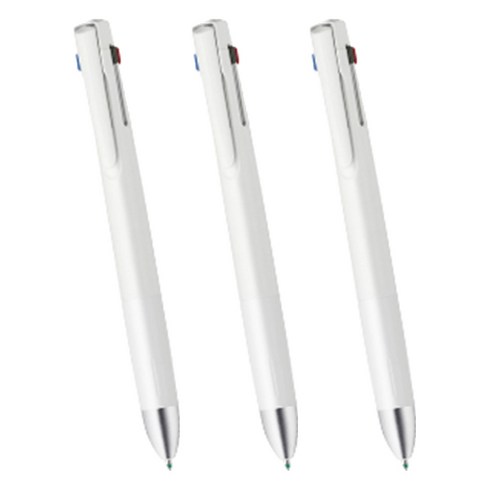 블렌 4 + S 펜 0.5mm, 화이트, 3개