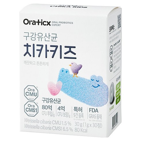 오라틱스 치카키즈 어린이 구강유산균, 30정, 1개