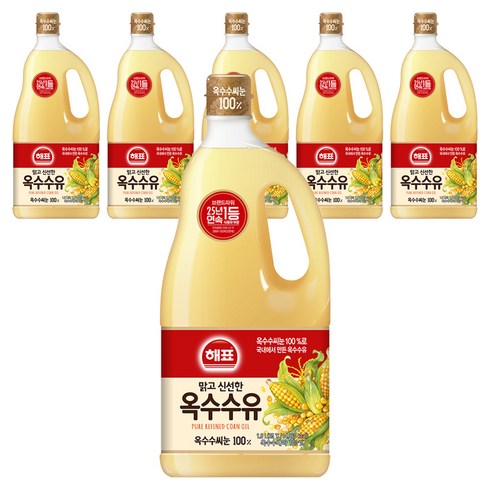 해표 옥수수유, 1.8L, 6개