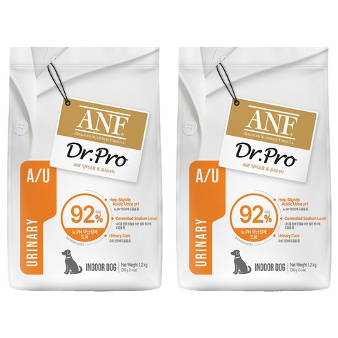 ANF 닥터프로 독 처방식 사료, 유리너리+결석, 1.2kg, 2개