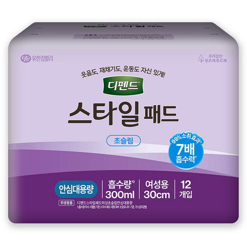 디펜드 여성용 스타일 패드 초슬림, 12개입, 1개