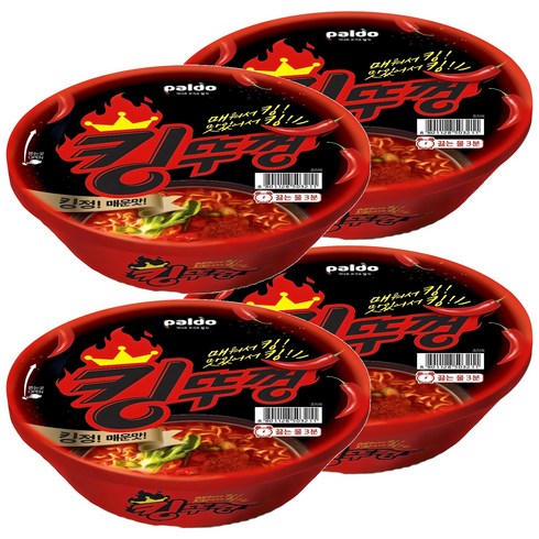 팔도 킹뚜껑 컵라면 110g, 4개