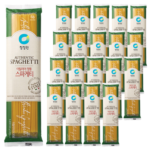 청정원 이탈리아 정통 스파게티면, 500g, 20개