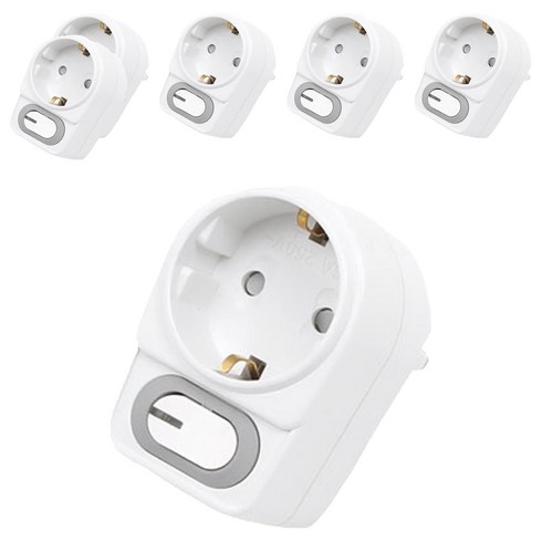 에코파워탭 국내 제조 LED 절전형 L자형 멀티탭 1구 EPM-L4011, 8.2cm, WHITE, 6개