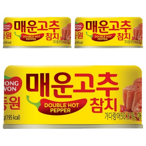 동원참치 매운 고추참치 통조림, 150g, 3개