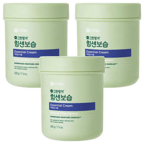 그린핑거 힘센보습 에센셜 유아크림, 500g, 3개