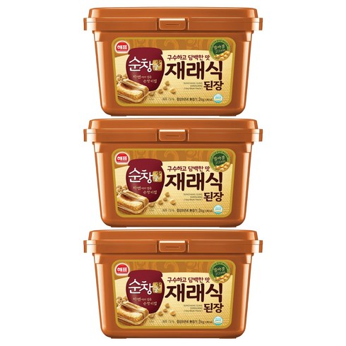 순창궁 재래식 된장, 3kg, 3개
