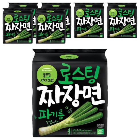 풀무원 로스팅 짜장 파기름 라면 105g, 28개