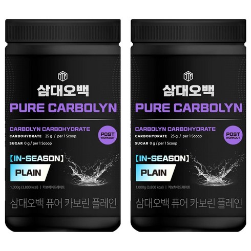 삼대오백 퓨어 인시즌 카보린 플레인 헬스보충식품, 1kg, 2개