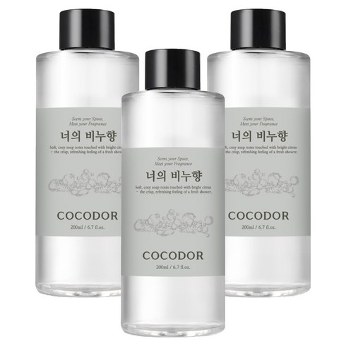 코코도르 디퓨저 리필액, 너의 비누향, 200ml, 3개