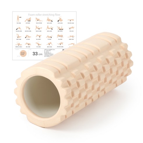 아리프 3D 지압 폼롤러, 텐더코랄, 1개