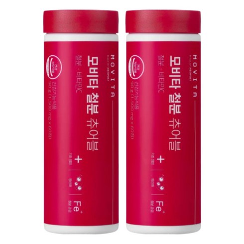 모비타 철분 츄어블 90g, 2개, 60정