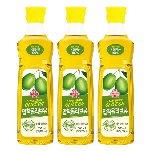 오뚜기 엑스트라버진 올리브유, 500ml, 3개