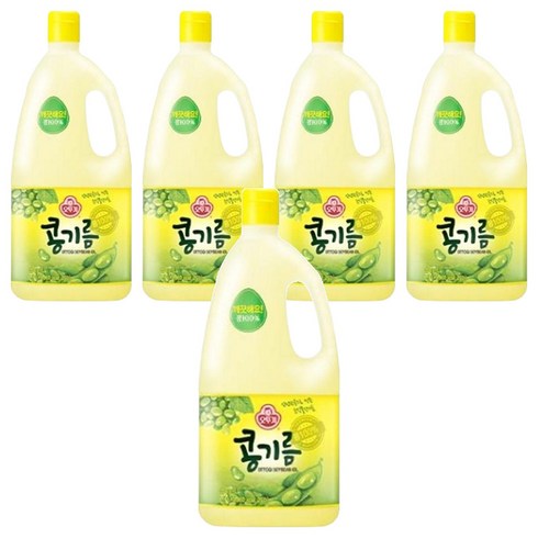 오뚜기 콩기름, 1.8L, 5개