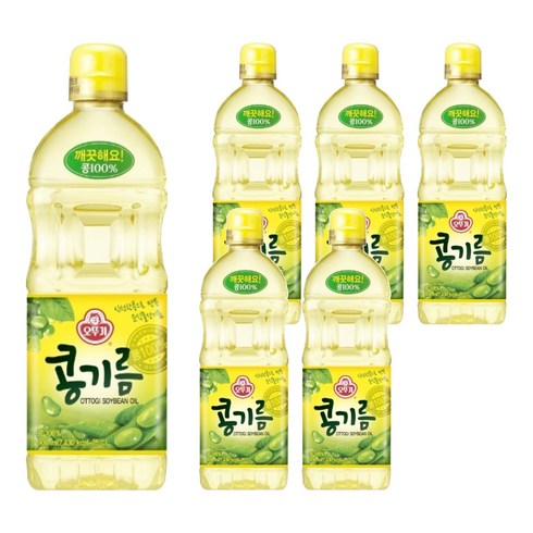 오뚜기 콩기름, 900ml, 6개