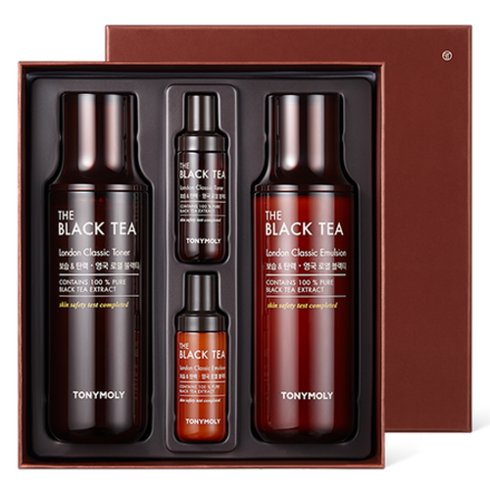 토니모리 더블랙티 스킨케어 2종 세트 토너 150ml + 20ml + 에멀전 150ml + 20ml, 1세트