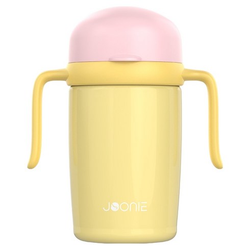 주니 유아용 스테인레스 자기주도 컵 2세대, 240ml, 1개, 옐로우