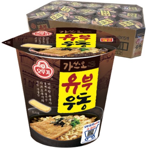 오뚜기 가쓰오 유부 우동 컵, 62g, 15개