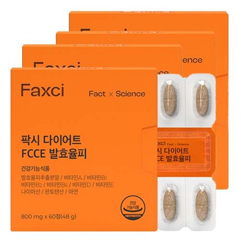팍시 다이어트 FCCE 발효율피, 60정, 4개