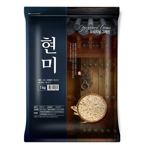 오리지널그레인 국산 현미, 1kg, 1개