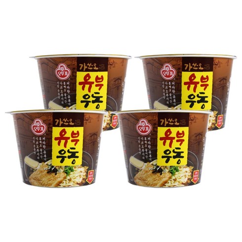 오뚜기 유부우동, 100g, 4개