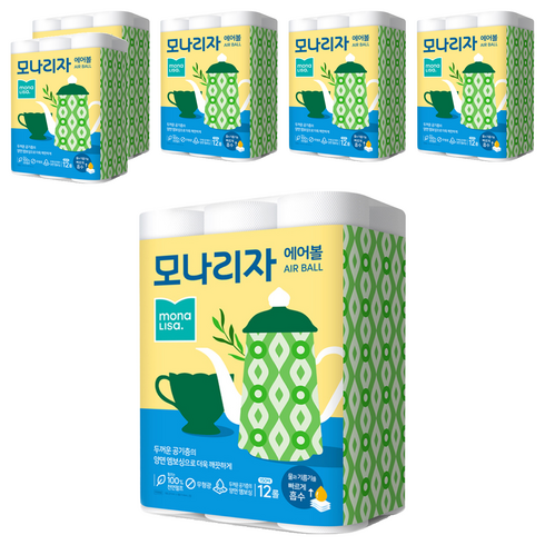 모나리자 에어볼 키친타올, 150매, 72개