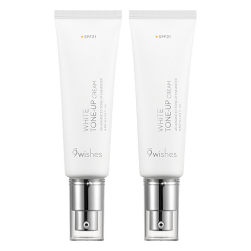 나인위시스 비건 톤업 크림 SPF21, 화이트, 50ml, 2개