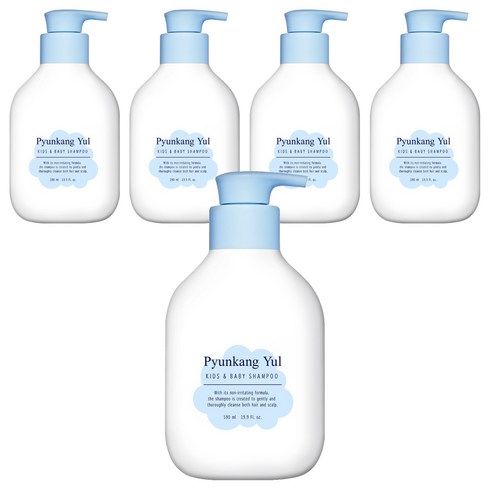 편강율 키즈 앤 베이비 샴푸 베이비파우더, 590ml, 5개