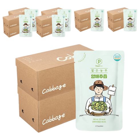 푸릇담 젊은농부 양배추즙, 100ml, 14개