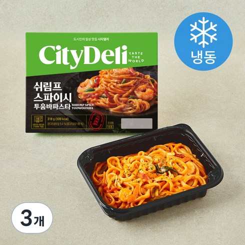 시티델리 쉬림프 스파이시 투움바 파스타 (냉동), 318g, 3개