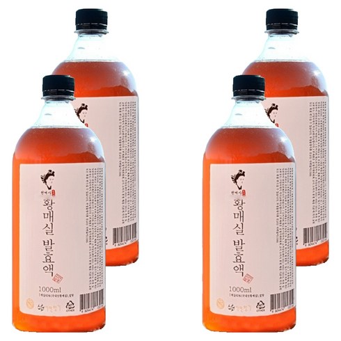하동권여사 황매실 발효액, 1L, 4개