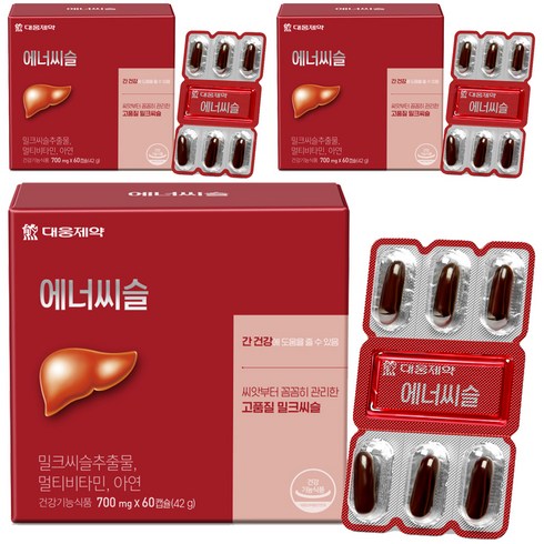 에너씨슬 밀크시슬, 60정, 3개