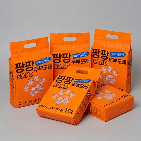 팡팡샌드 가는 입자 고양이 두부 모래 1.5mm, 10L, 15개, 플라워