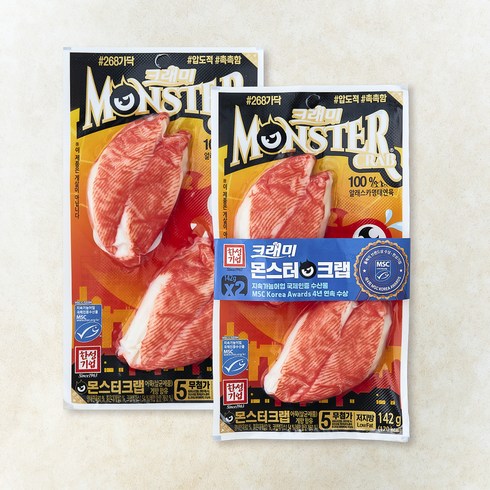 한성기업 몬스터크랩 맛살, 142g, 2개입