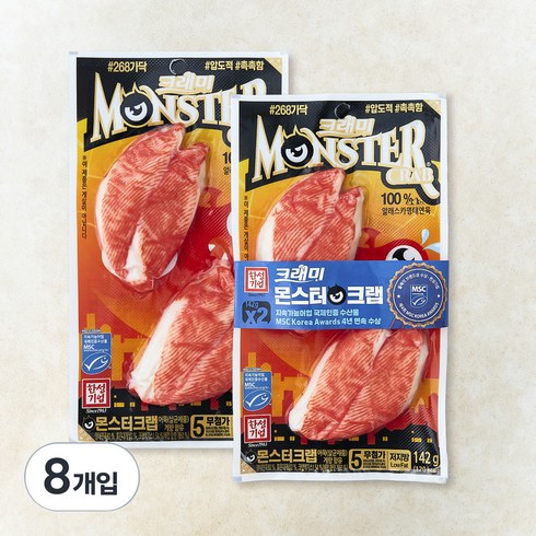 한성기업 몬스터크랩 맛살, 142g, 8개입